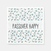 Passover Cocktail Napkins Whimsical Seder Muster Serviette (Vorderseite)