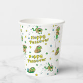 Passover Custom Paper Cups "Hoppy Passover" Pappbecher (Rückseite)