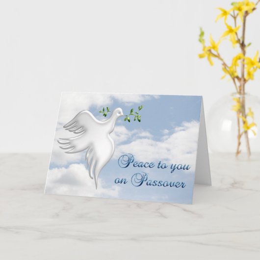 Passover Dove Karte (Gelbe Blume)