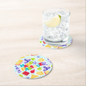 Passover Festive Paper Coaster Runder Pappuntersetzer (Vor Ort)