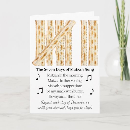 Passover Funny 7 Tage Pessach Karte (Vorderseite)