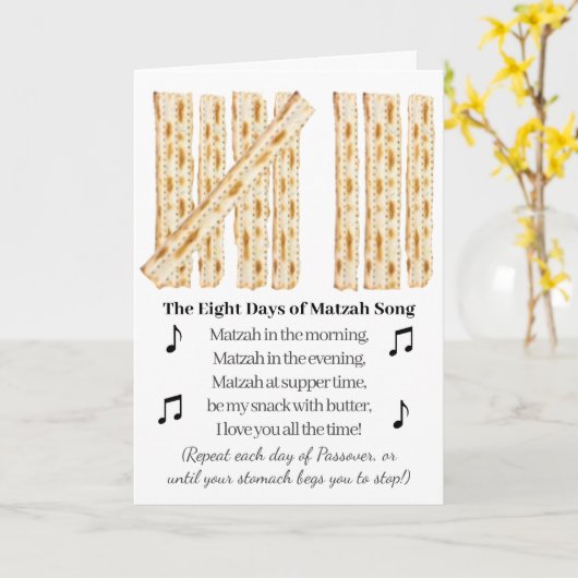 Passover Funny 8 Tage Pessach Karte (Gelbe Blume)