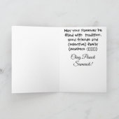 Passover Funny definieren Haggadah farbenfrohe Mat Karte (Innenseite)