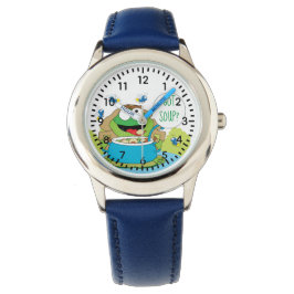 Passover Funny Frog Got Soup Watch Personalisieren Armbanduhr