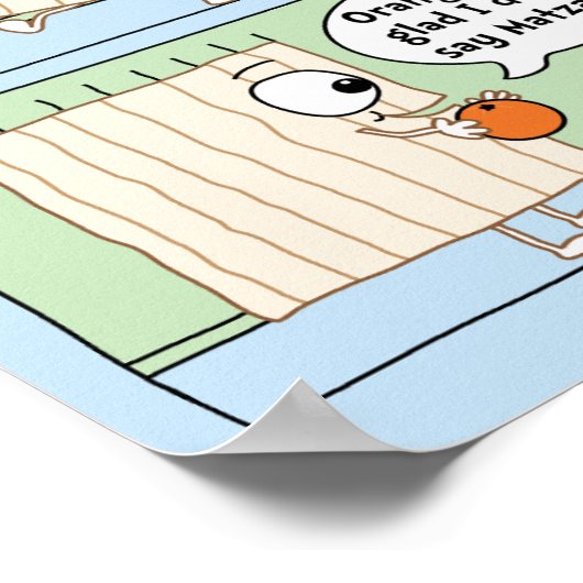 Passover Funny Joke Poster 20 x 24 Matte Finish (Ecke)