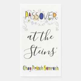 Passover Gasttuch Napkins Chag Sameach Serviette