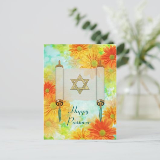 Passover Greetings Postkarte (Stehend Vorderseite)