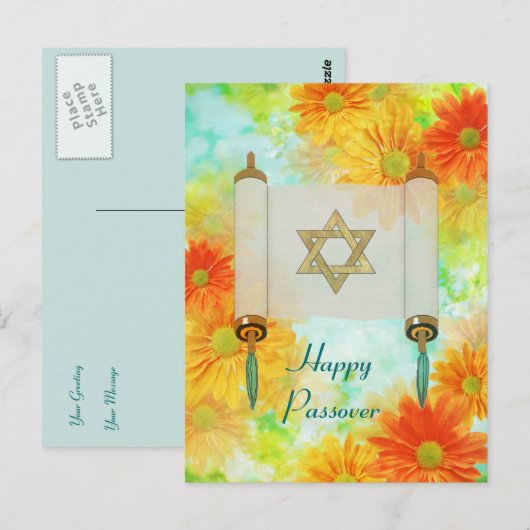 Passover Greetings Postkarte (Vorne/Hinten)