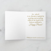 Passover Grußkarte definieren Matzah Karte (Innenseite)