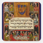 Passover Haggadah Quadratischer Aufkleber (Vorderseite)