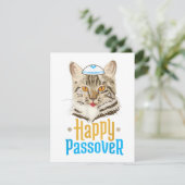 Passover Happy Passover Cat Funny Seder Jewish Einladung (Stehend Vorderseite)