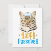Passover Happy Passover Cat Funny Seder Jewish Einladung (Rückseite)