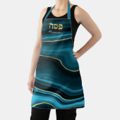 Passover Hebrew Aquamarin, Türkis & Gold Imitate A Schürze (InSitu)