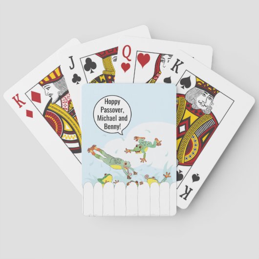 Passover Hoppy Frogs Playing Cards Spielkarten (Rückseite)