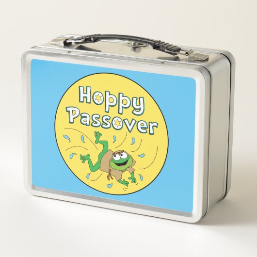 Passover Hoppy Silver Metall Brotdose (Rückseite)