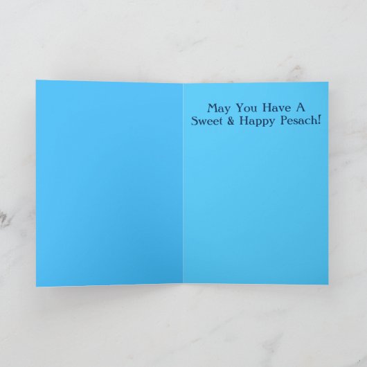 Passover Jerusalem Blue Karte (Innenseite)