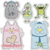 Passover-Katze und Freunde mit angepasstem Shaping Aufkleber (Vorderseite)