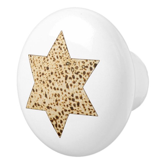 Passover Matzah Broad Star von David Keramikknauf (Rechts)