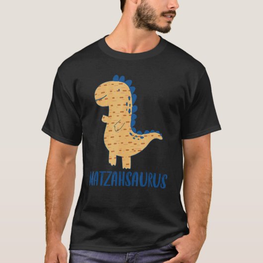 Passover Matzahsaurus Dinosaur Matzo Seder Juden T-Shirt (Vorderseite)