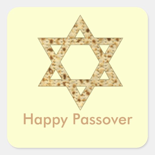 Passover Matzoh Star von David Quadratischer Aufkleber (Vorderseite)