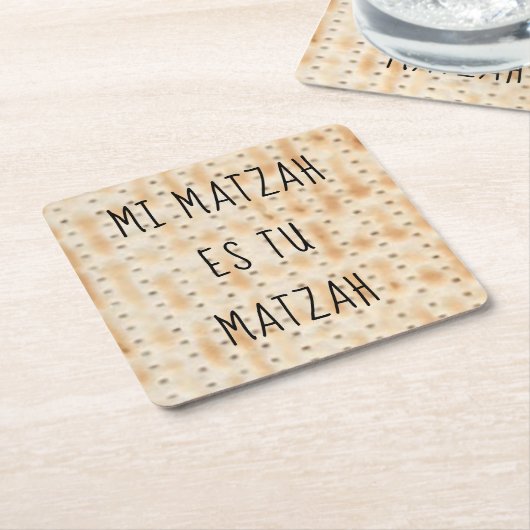 Passover Mi Matzah Es Tu Matzah Rechteckiger Pappuntersetzer (angewinkelt)