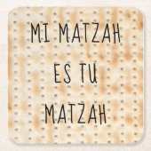 Passover Mi Matzah Es Tu Matzah Rechteckiger Pappuntersetzer (Vorderseite)