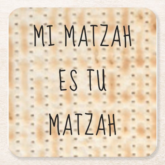Passover Mi Matzah Es Tu Matzah Rechteckiger Pappuntersetzer (Vorderseite)