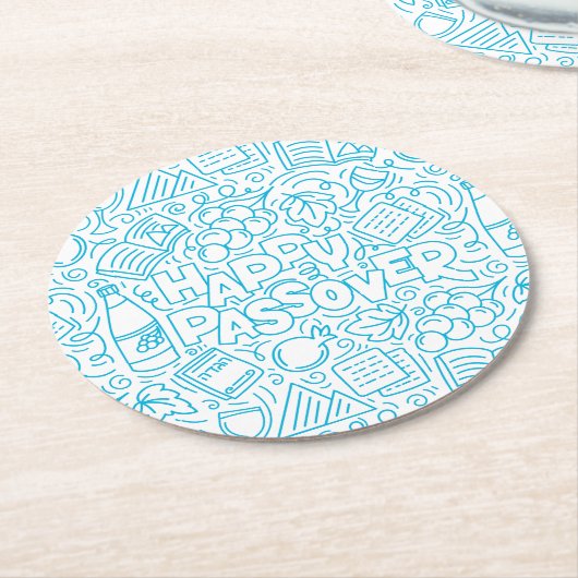 Passover Paper Coaster Runder Pappuntersetzer (Angewinkelt)