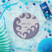 Passover Paper Plate Gold Star/Lila Pappteller (Party)