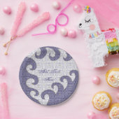 Passover Paper Plate Gold Star/Lila Pappteller (Party)