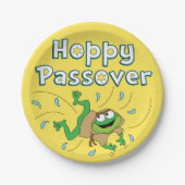 Passover Paper Teller "Hoppy Passover" (Vorderseite)