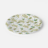 Passover Paper Teller "Hoppy Passover" Muster (Schrägansicht)