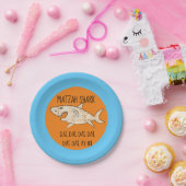 Passover Papierplatte "Matzah Shark" Muster Pappteller (Party)
