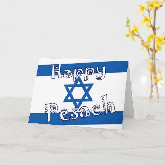 Passover pesach card karte (Gelbe Blume)