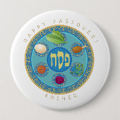 Passover Plate Kosher Pesach Button (Vorderseite)