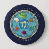 Passover Plate Kosher Pesach Button (Vorderseite)