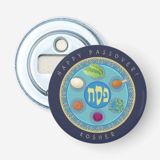 Passover Plate Kosher Pesach Flaschenöffner (Vorderseite)