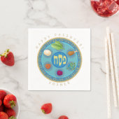 Passover Plate Kosher Pesach Symbole Serviette (Beispiel)