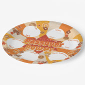 Passover Power-Retro Pappteller (Schrägansicht)