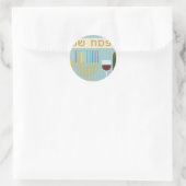 Passover Runder Aufkleber (Tasche)