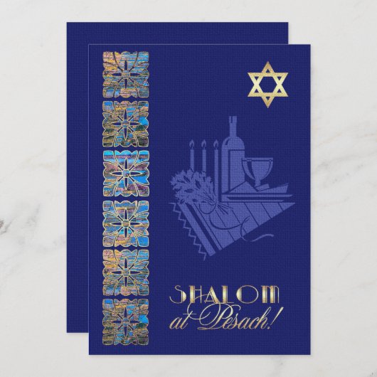 Passover Seder Custom Einladungen (Vorne/Hinten)
