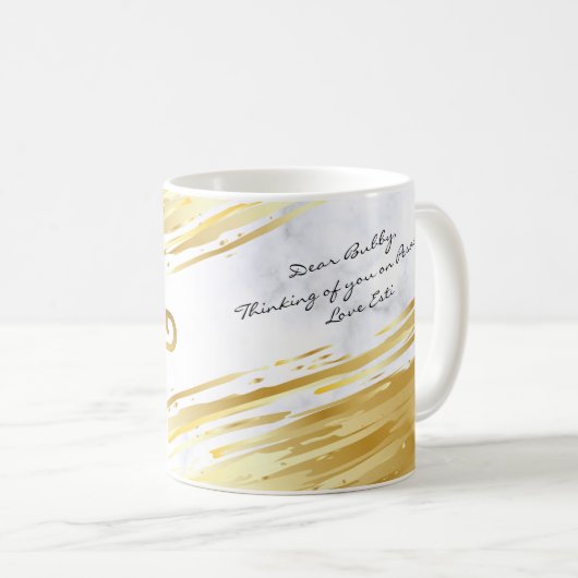 Passover Seder Gold Rods Custom Marmor Kaffee Tass Kaffeetasse (VorderseiteRechts)