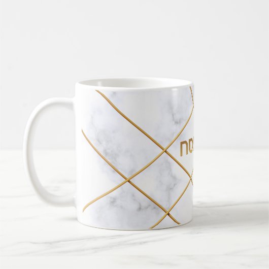 Passover Seder Gold Rods Custom Marmor Kaffeetasse (Links)