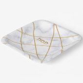 Passover Seder Gold Rods Custom Marmor Pappteller (Gewinkelt)