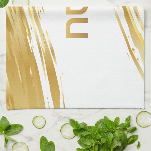 Passover Seder Gold Swash Geschirrtuch (Gefaltet)