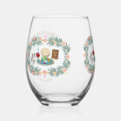 Passover Seder Kosher Pesach Matzah Weinglas Ohne Stiel (Vorderseite)