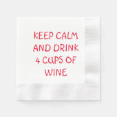 PASSOVER SEDER NAPKINS BEHALTE CALM UND GETRÄNKE 4 SERVIETTE (Vorderseite)