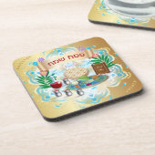 Passover Seder Pesach Jewish Holiday Getränkeuntersetzer (Linke Seite)