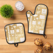 Passover Seed Ofenhandschuh & Topflappen-Set (Oben Unten)