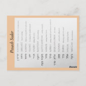 Passover Seekarte Postkarte (Rückseite)